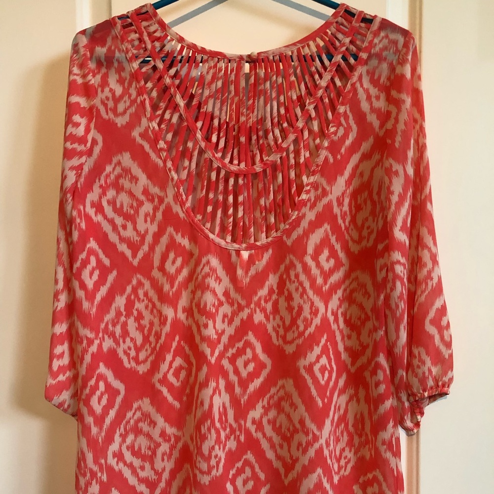 Coral Pattern Summer Blouse